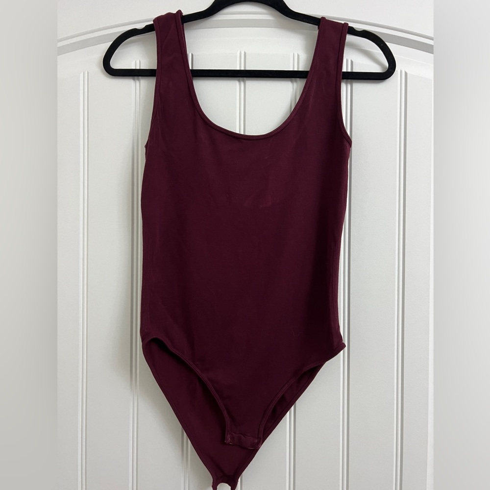 C’est Moi Maroon bamboo bodysuit